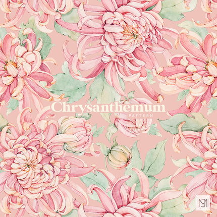 Chrysanthemum Seamless Pattern - 065