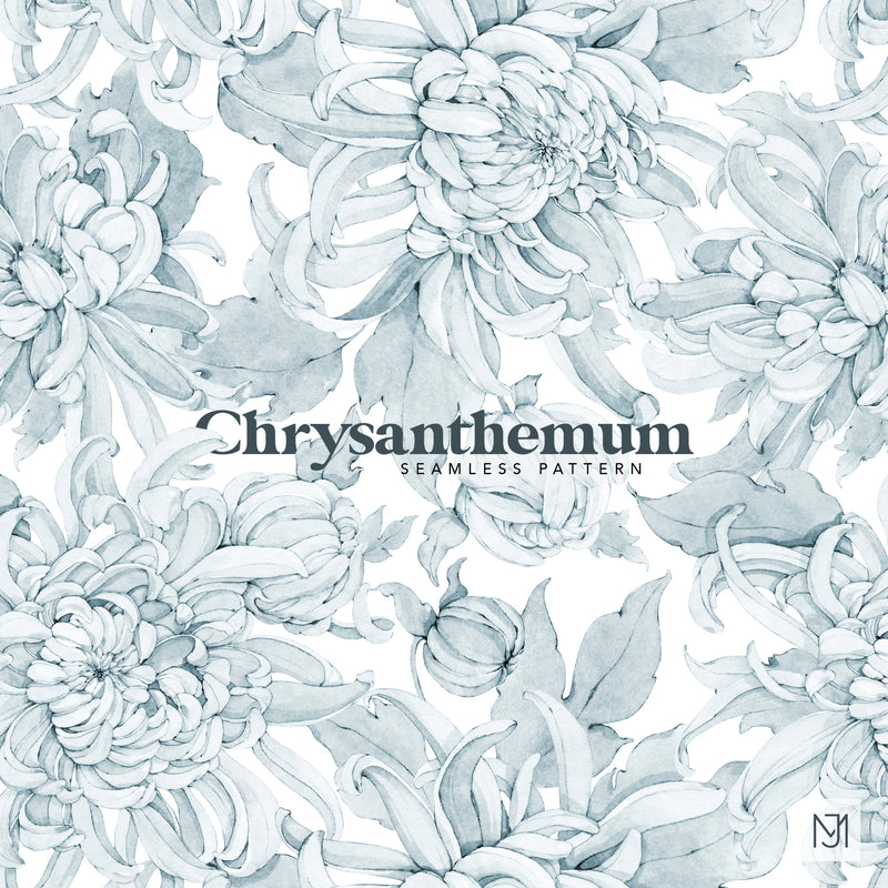 Chrysanthemum Seamless Pattern - 065-2