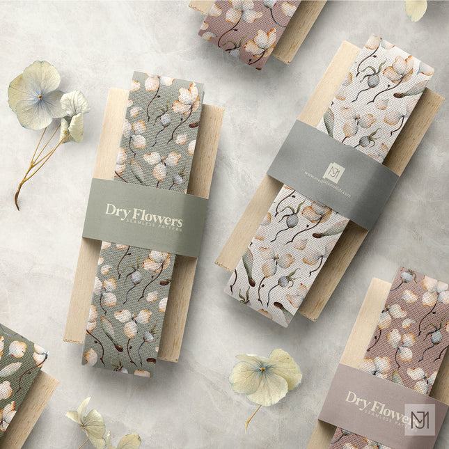 Dry Flowers Seamless Pattern - 081