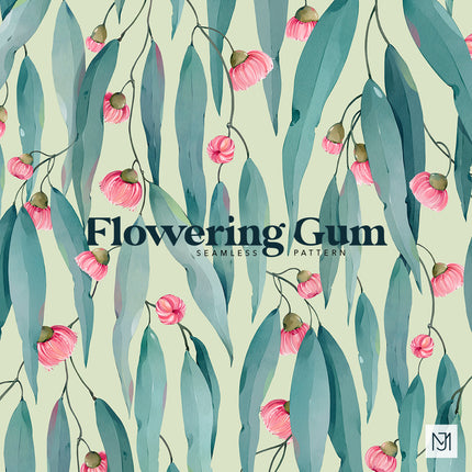 Australian Flowering Gum Seamless Pattern - 076