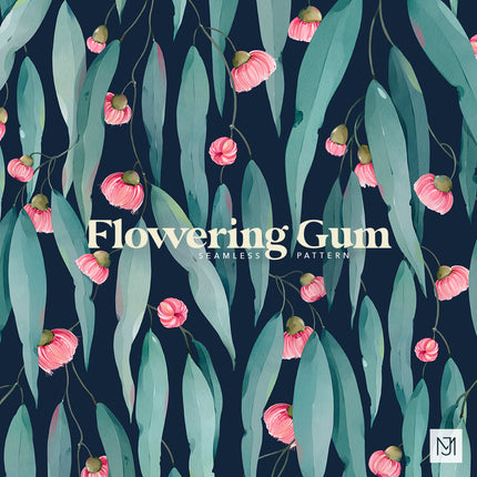 Australian Flowering Gum Seamless Pattern - 076