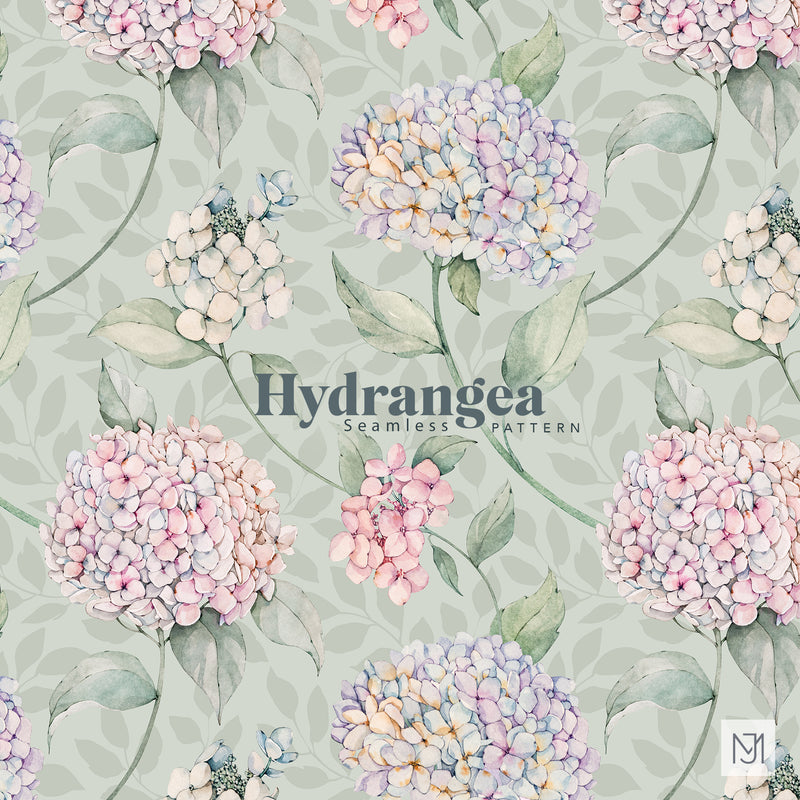 Hydrangea Seamless Pattern - 064