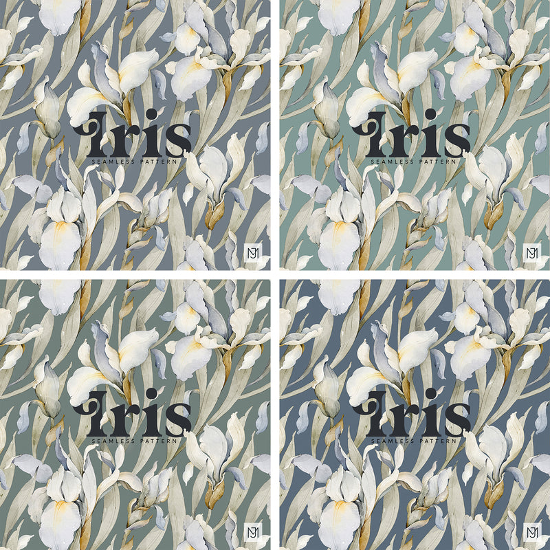 Iris Seamless Pattern - 094