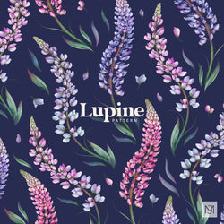 Lupine Seamless Pattern - 073