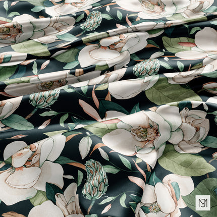 White Magnolia Seamless Pattern - 063
