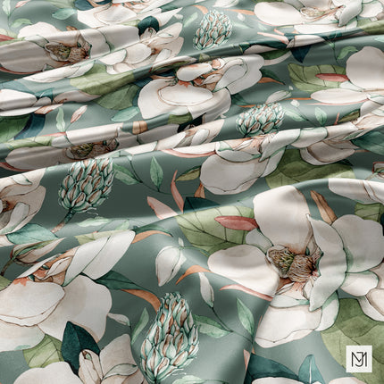 White Magnolia Seamless Pattern - 063