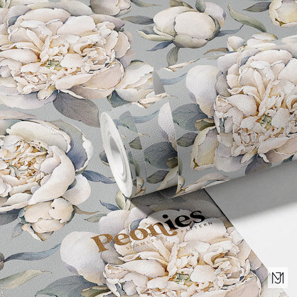 Peonies Seamless Pattern - 091