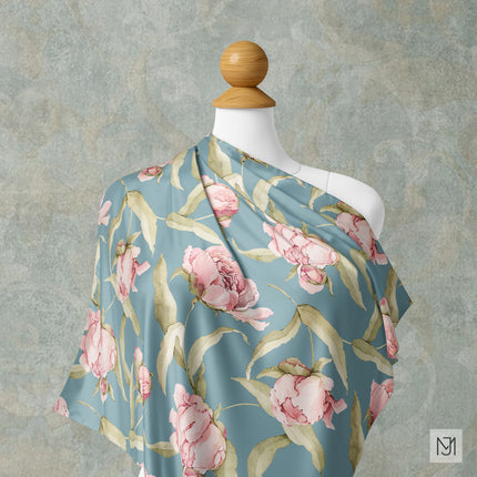 Peonies Seamless Pattern - 034