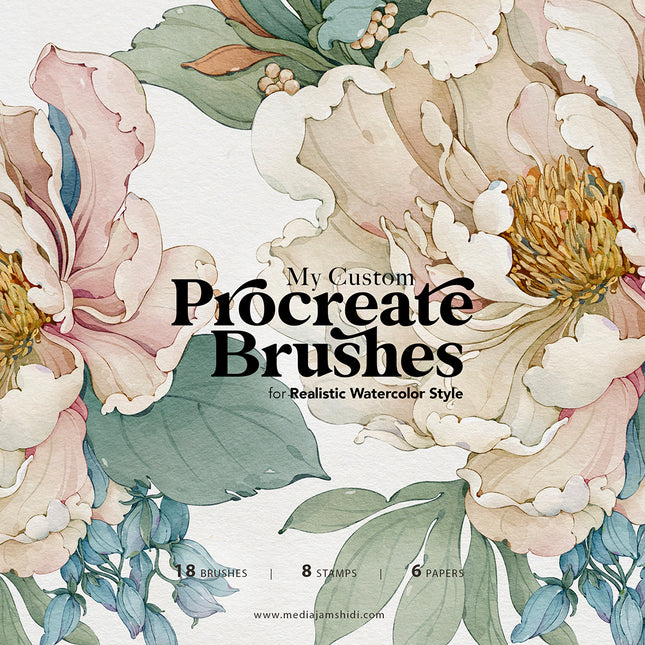 My Custom Watercolor Brushes for Procreate