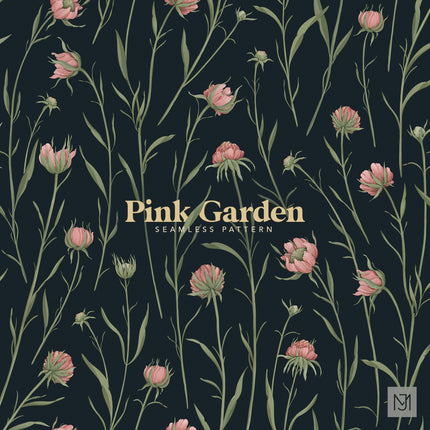 Pink Garden Seamless Pattern - 086