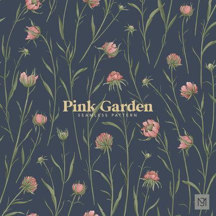 Pink Garden Seamless Pattern - 086