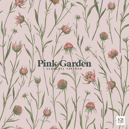 Pink Garden Seamless Pattern - 086
