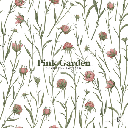 Pink Garden Seamless Pattern - 086