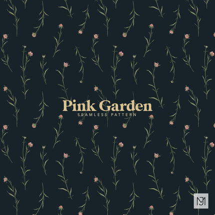 Pink Garden Seamless Pattern - 086