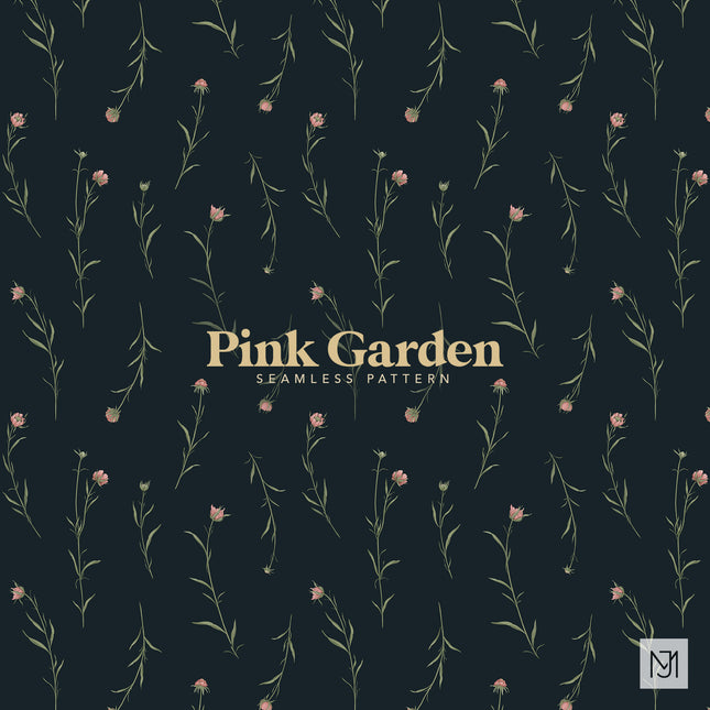 Pink Garden Seamless Pattern - 086