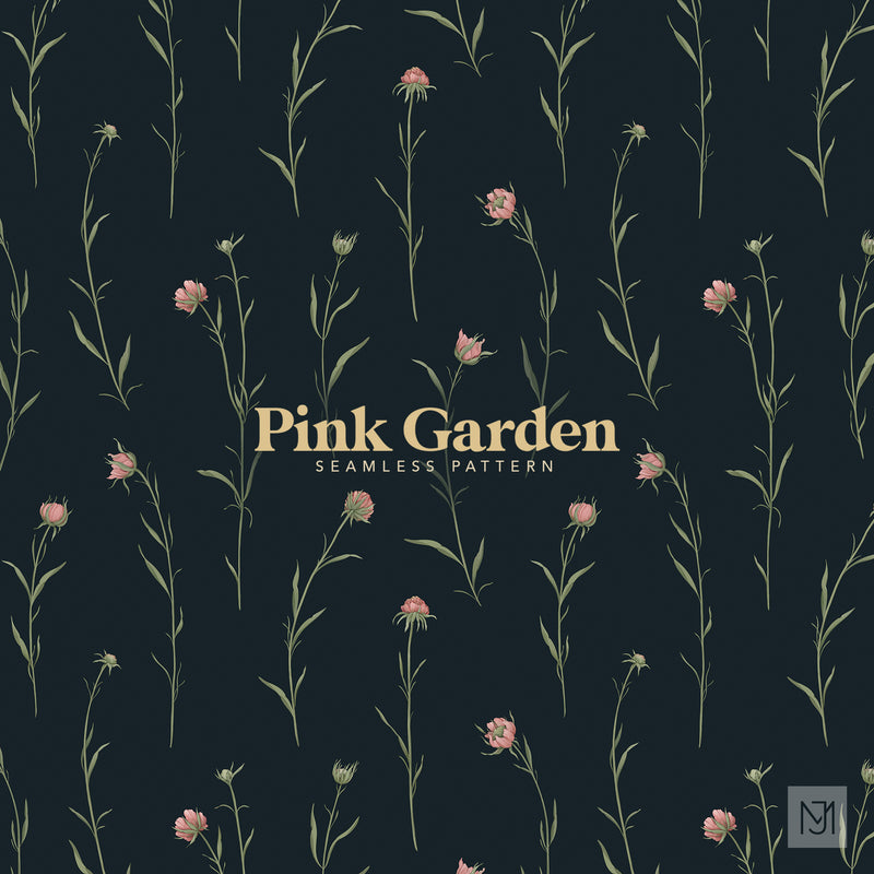 Pink Garden Seamless Pattern - 086