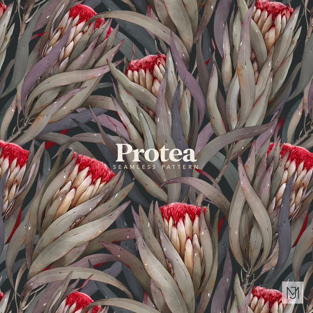 Protea Seamless Pattern - 085