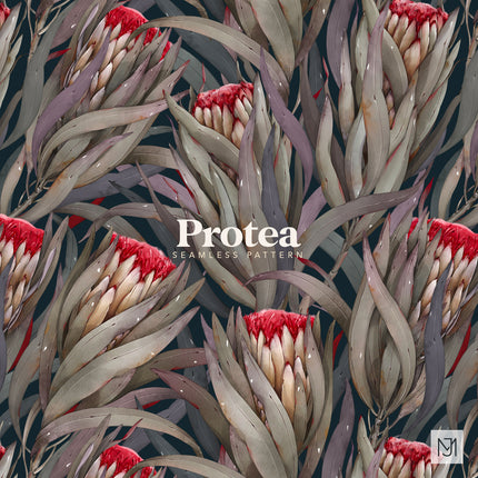 Protea Seamless Pattern - 085