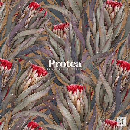 Protea Seamless Pattern - 085