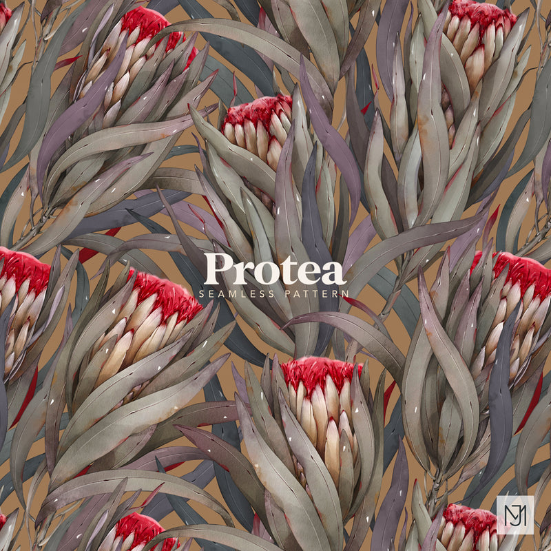 Protea Seamless Pattern - 085