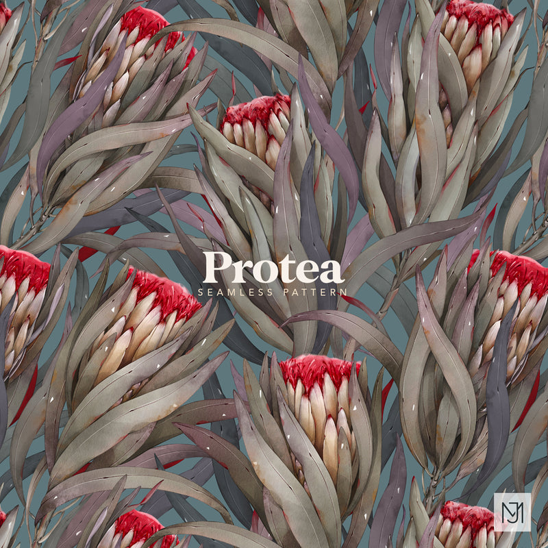 Protea Seamless Pattern - 085
