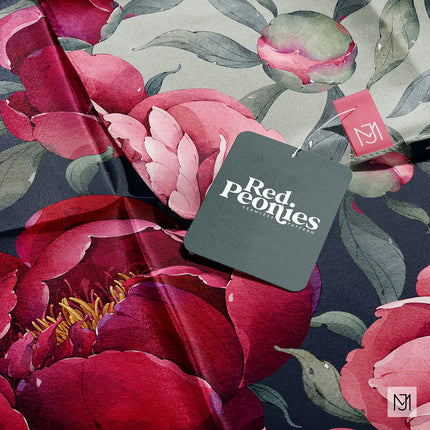 Red Peonies Seamless Pattern - 096