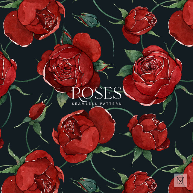 Red Roses Seamless Pattern - 068