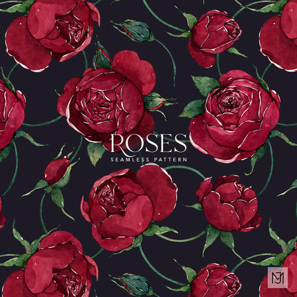 Red Roses Seamless Pattern - 068