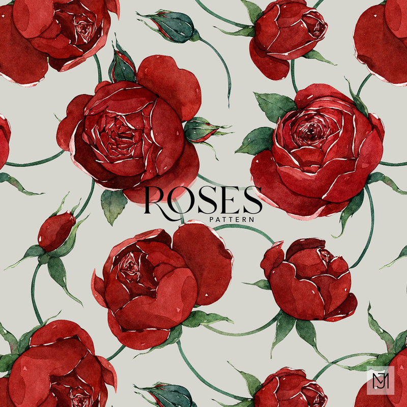 Red Roses Seamless Pattern - 068