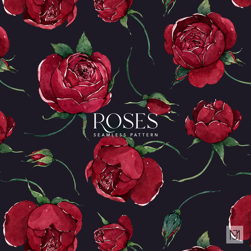 Red Roses Seamless Pattern - 068
