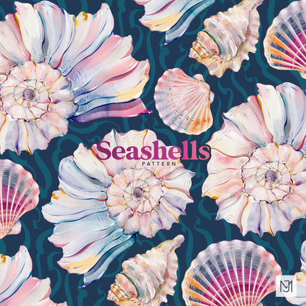 Seashells Seamless Pattern - 074