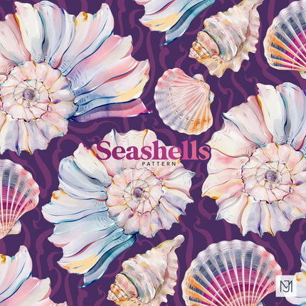 Seashells Seamless Pattern - 074