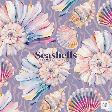 Seashells Seamless Pattern - 074