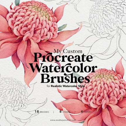My Custom Watercolor Brushes for Procreate