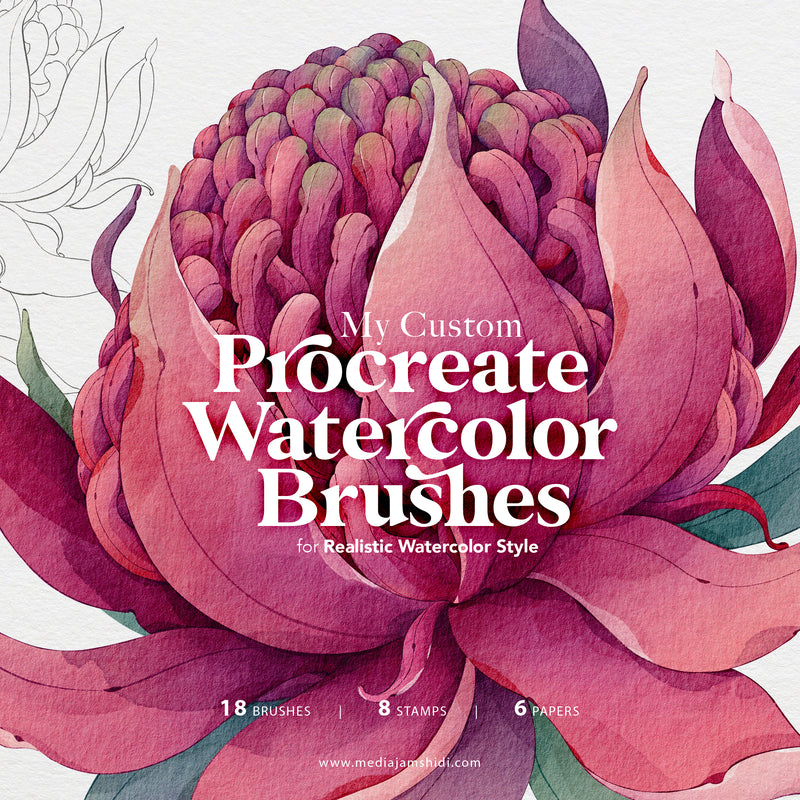 My Custom Watercolor Brushes for Procreate