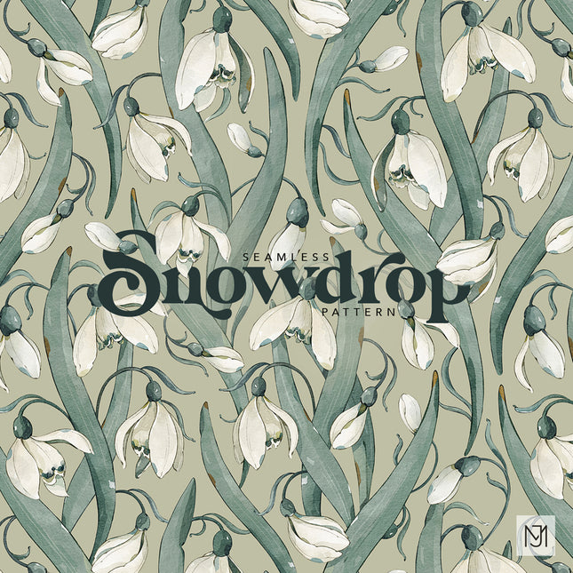 Snowdrop Seamless Pattern - 097