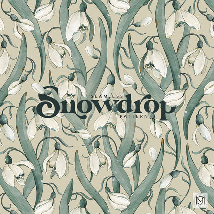 Snowdrop Seamless Pattern - 097
