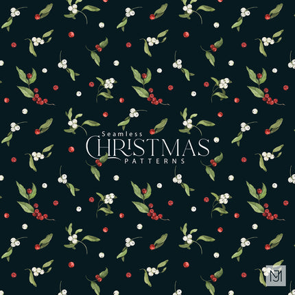 Christmas Winter Berries Seamless Pattern - 043