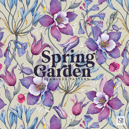Spring Garden Seamless Pattern - 098