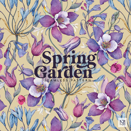 Spring Garden Seamless Pattern - 098