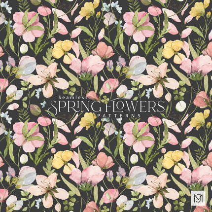 Spring Flowers Seamless Pattern - 046