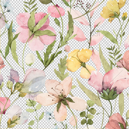 Spring Flowers Seamless Pattern - 046