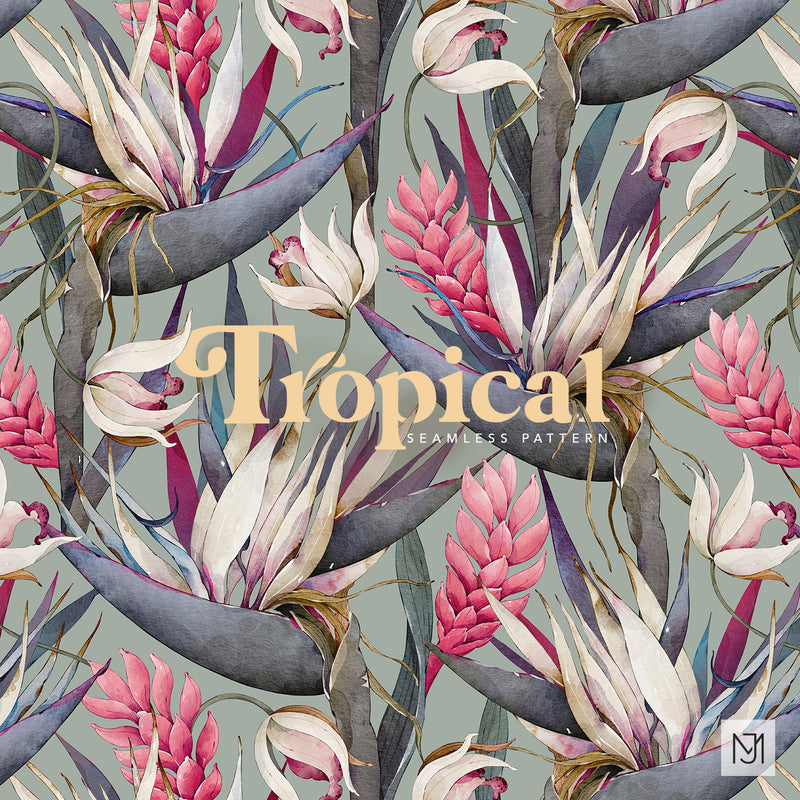 Tropical Seamless Pattern - 095