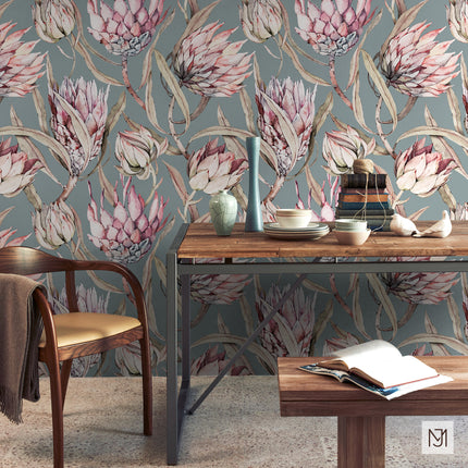 Tropical Protea Seamless Pattern - 048