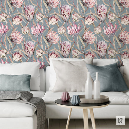 Tropical Protea Seamless Pattern - 048