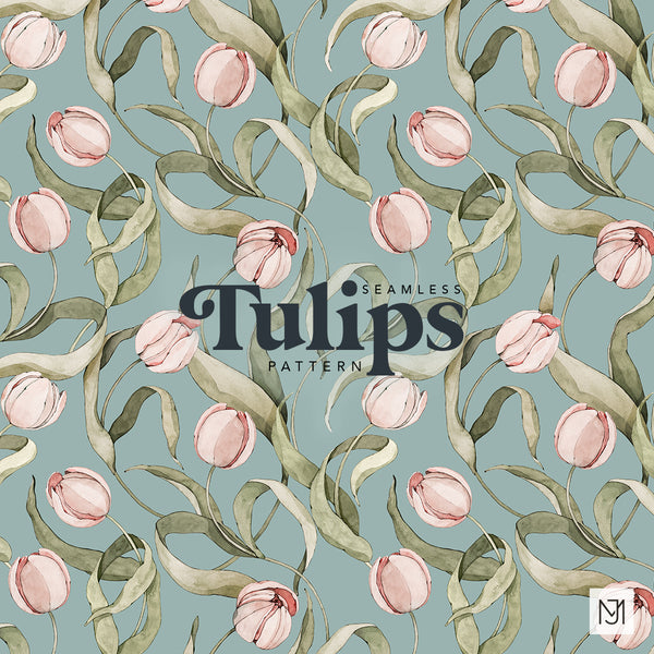 Tulips Seamless Pattern - 055