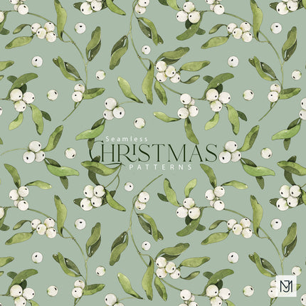 Christmas Winter Berries Seamless Pattern - 043