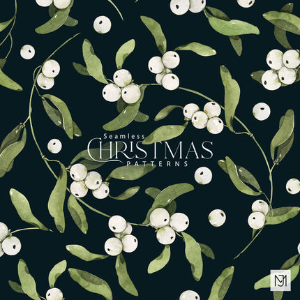 Christmas Winter Berries Seamless Pattern - 043