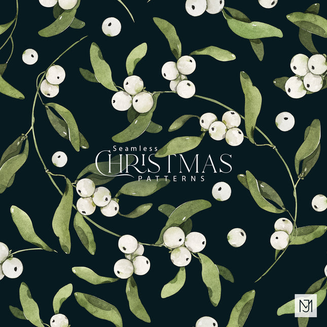 Christmas Winter Berries Seamless Pattern - 043