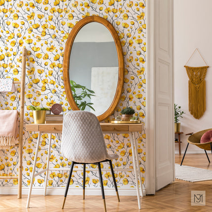 Yellow Garden Seamless Pattern - 069